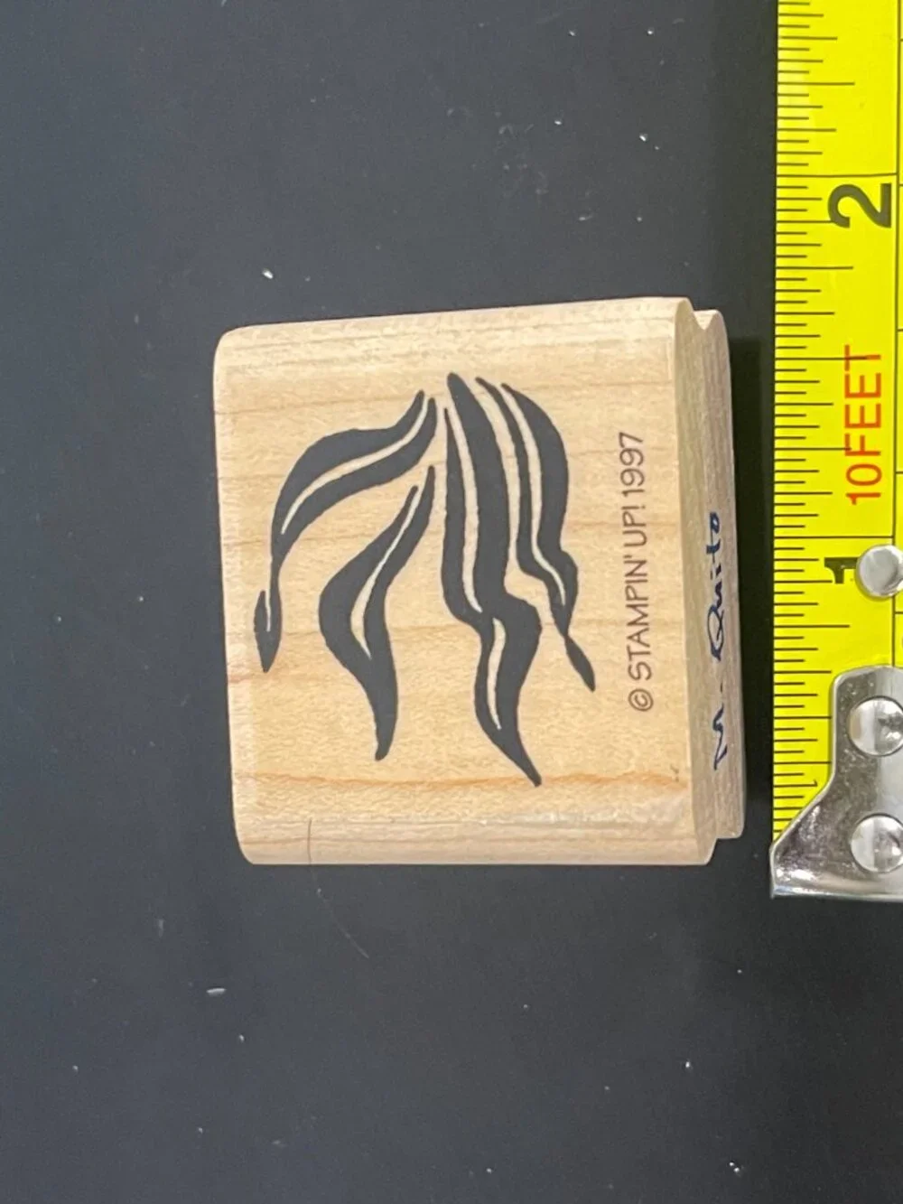 Vintage Stampin' Up Tropical Floral Rubber Stamp Lot 7 Pc